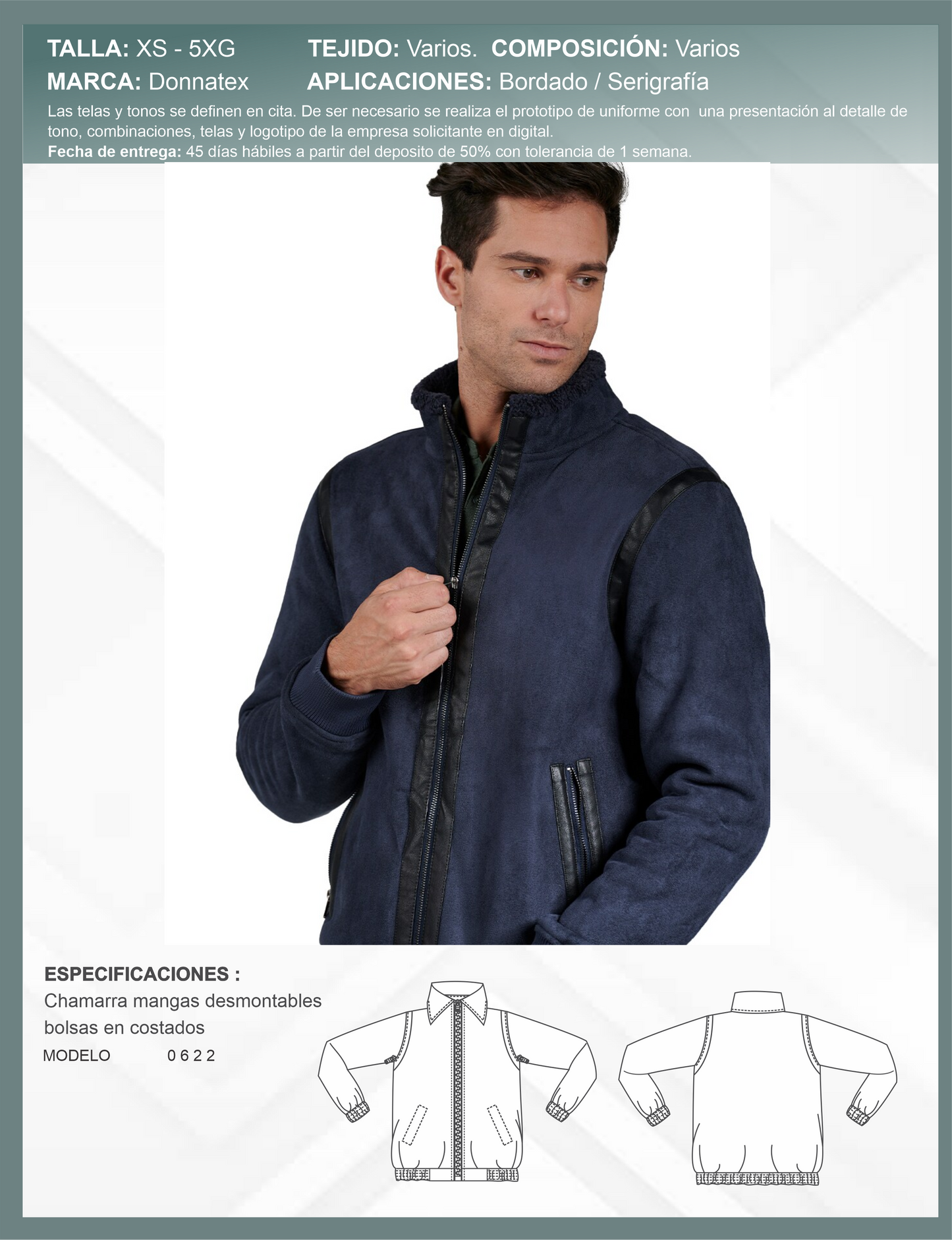 Chamarra Mangas Desmontables