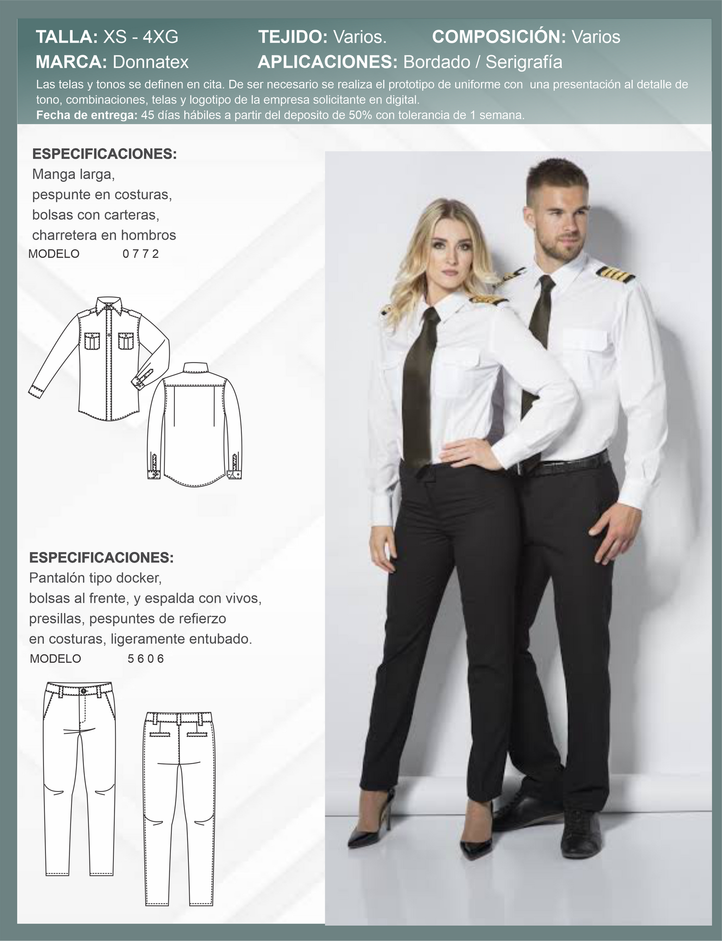 Pantalón Docker y Camisa Manga Larga