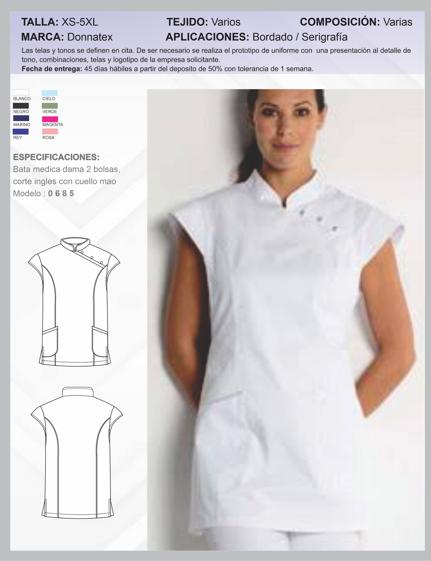 Bata Medica Corte Ingles Cuello Mao