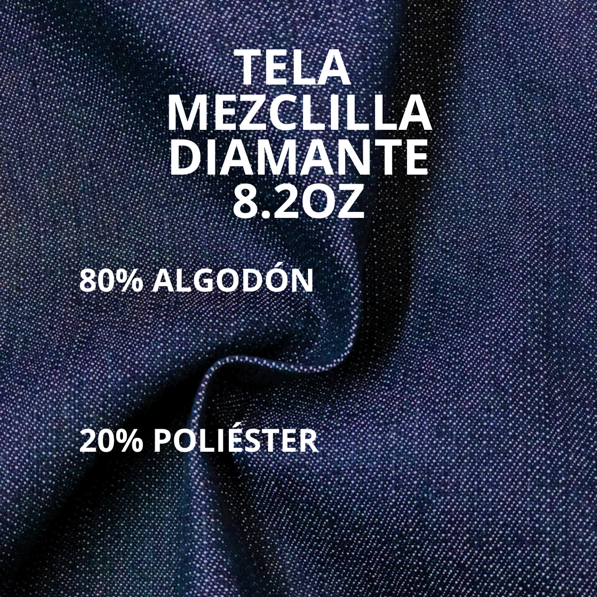 Camisa Mezclilla Diamante 80% Algodon 20% poliester, con Cinta Reflejante