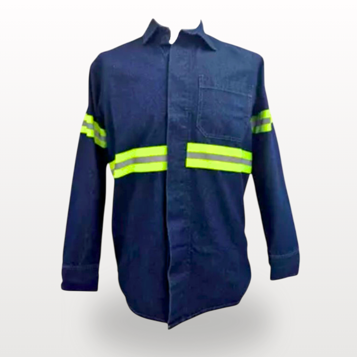 Camisa mezclilla Oz 100 Algodón botón Oculto Reflectante