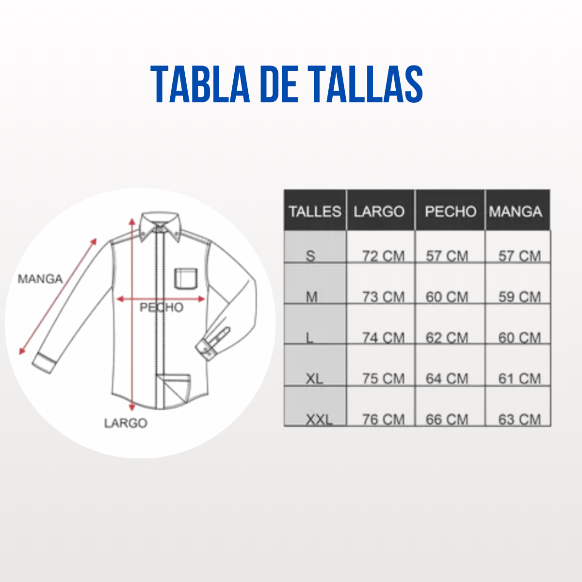 Camisa Mezclilla Diamante 80% Algodon 20% poliester, con Cinta Reflejante (precio sin IVA)