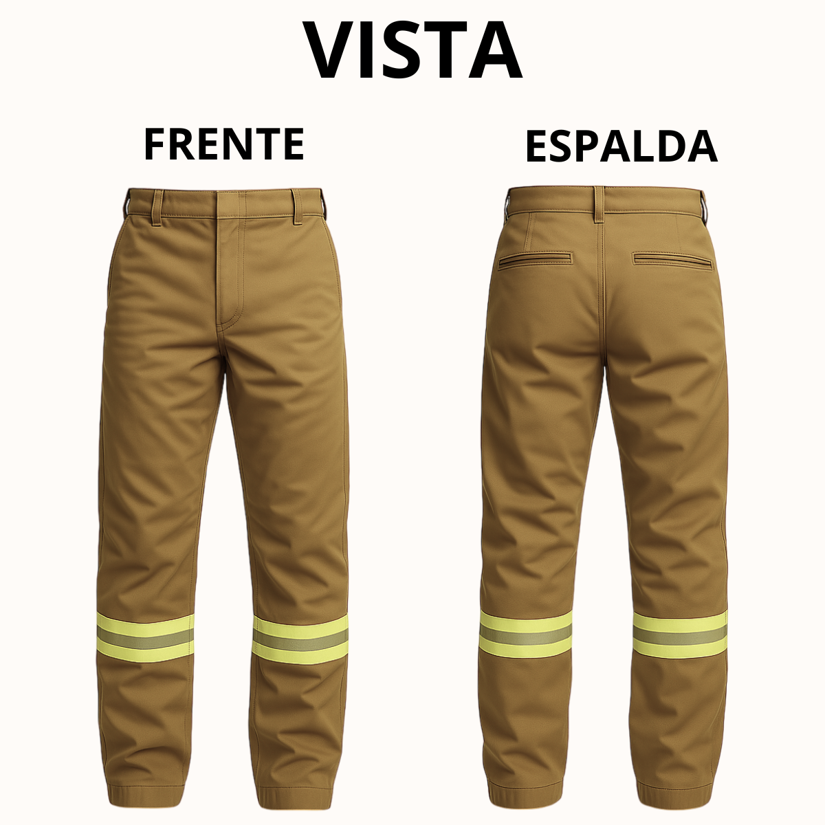Pantalón de Gabardina, Uso Rudo, Cinta Reflejante