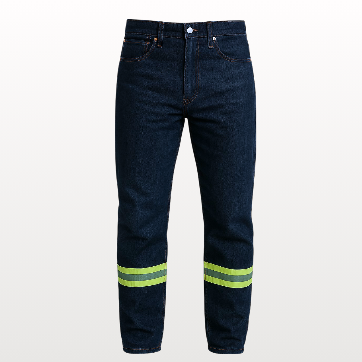 Pantalon Mezclilla 14 Oz Uso Industrial Con Reflejante