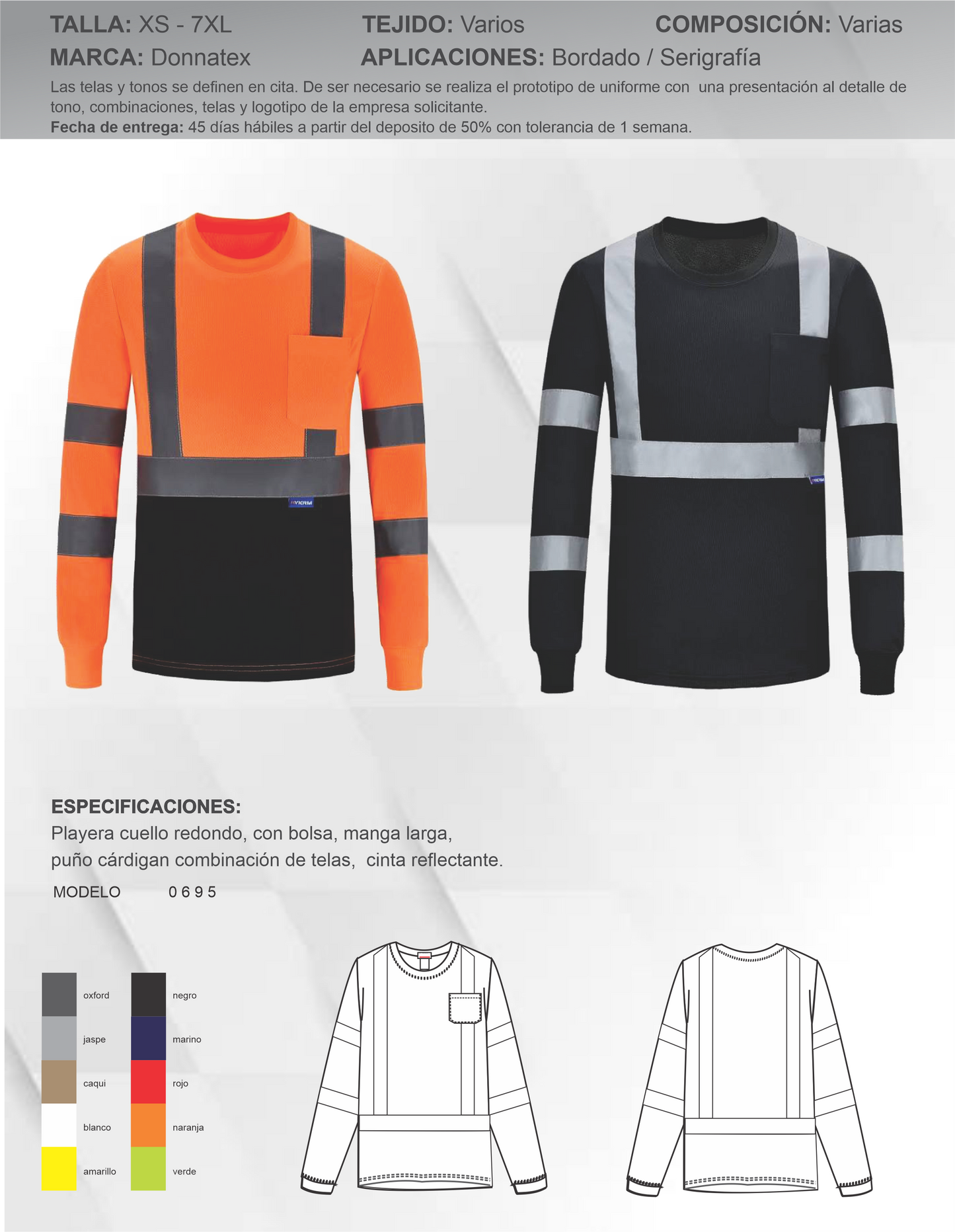 Playera Reflejante de Trabajo