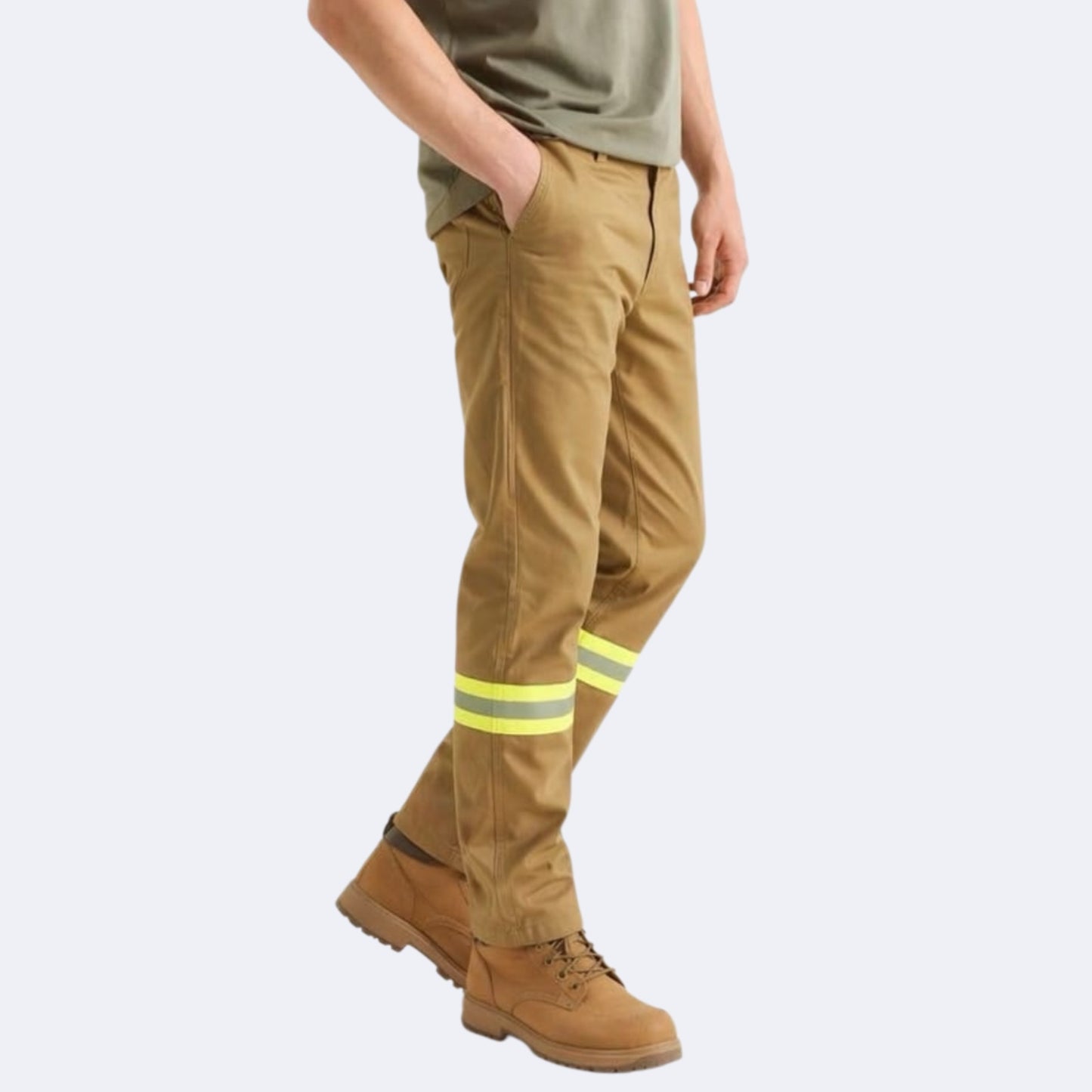Pantalón de Gabardina, Uso Rudo, Cinta Reflejante