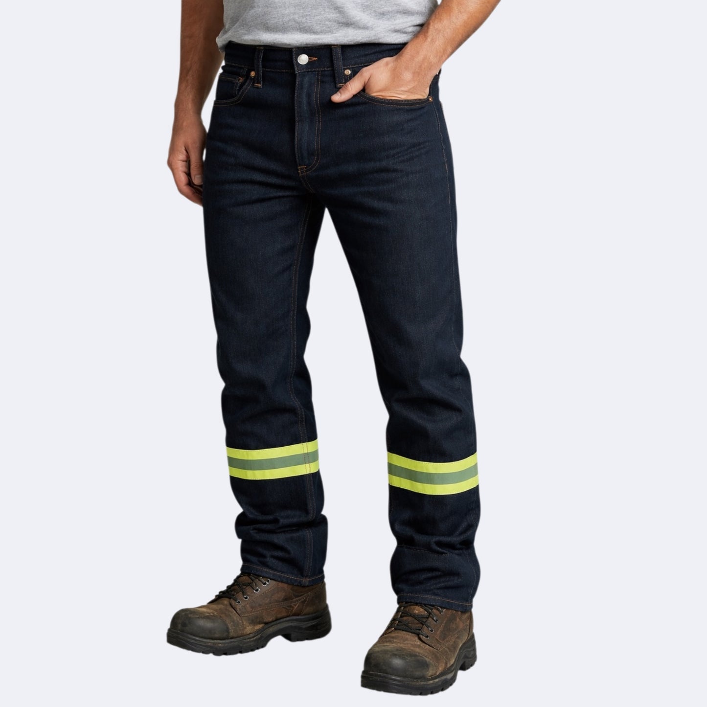 Pantalon Mezclilla 14 Oz Uso Industrial Con Reflejante (precio sin IVA)