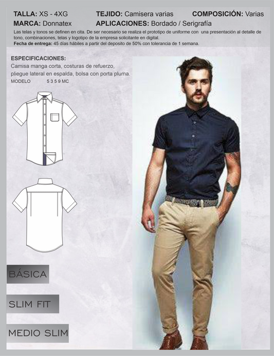 Camisa manga corta