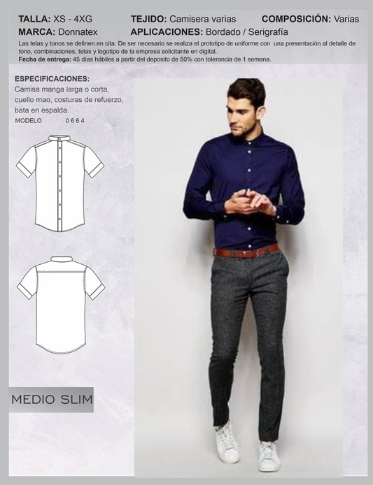 Camisa cuello mao