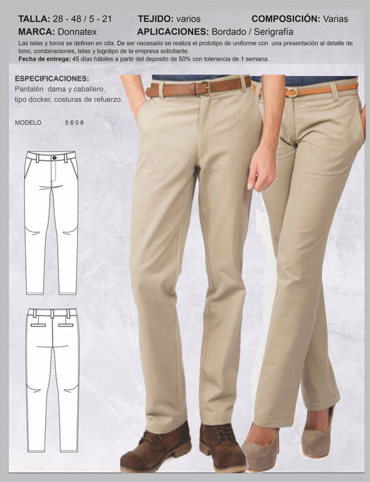 Pantalón dama y caballero
